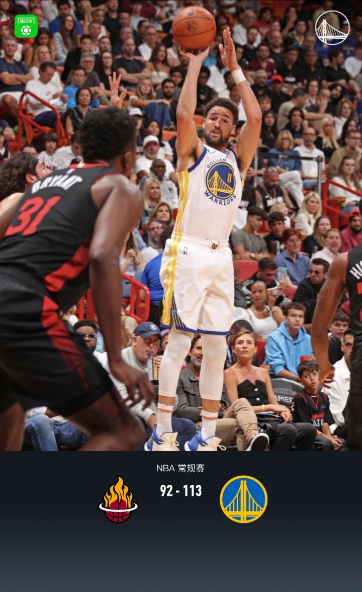 勇士前锋汤普森完成生涯高光时刻