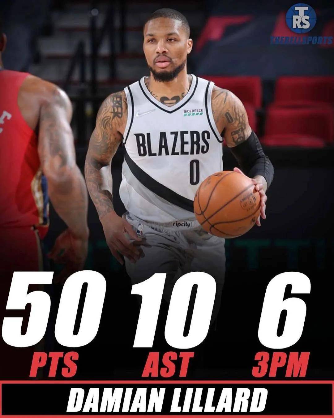 骑士横扫上海队，利拉德刷新纪录